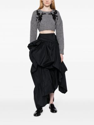 Asymetrické dlouhá sukně Erdem černé