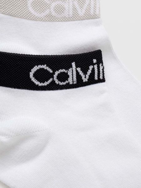 Stopki z wiskozy Ck Calvin Klein białe