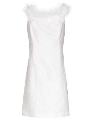 Mini obleka s perjem Rixo bela