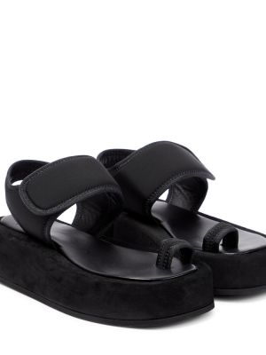 Sandale din piele de căprioară cu platformă din neopren Wardrobe.nyc negru