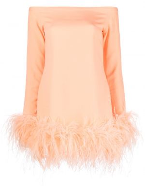 Κοκτέιλ φόρεμα με φτερά Taller Marmo πορτοκαλί