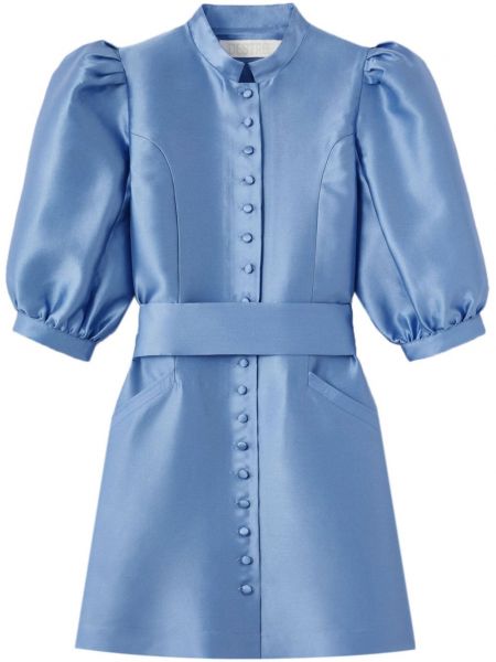 Σατέν κοκτέιλ φόρεμα Destree μπλε