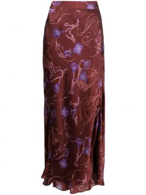Hedvábné dlouhá sukně s potiskem Forte Forte