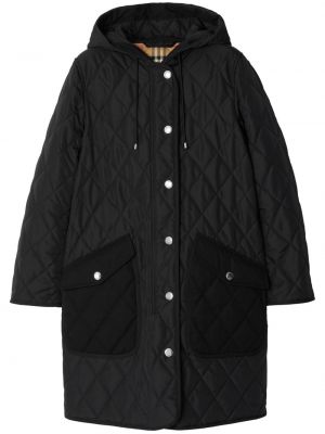 Steppelt kapucnis kabát Burberry fekete