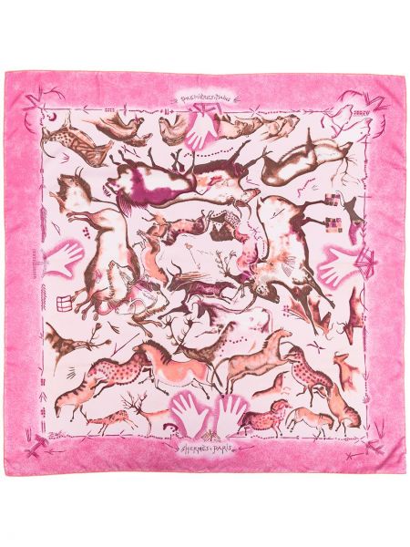 Bufanda Hermès rosa