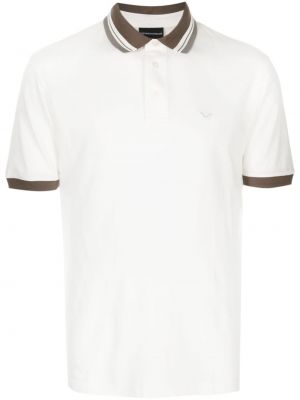 Poloshirt med broderier Emporio Armani hvid