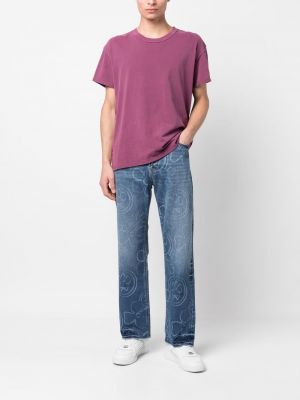 Straight jeans mit print Barrow blau