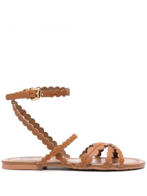 Leder sandale See By Chloé braun