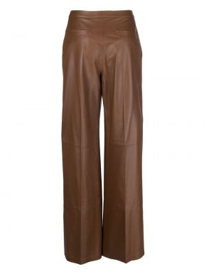 Spodnie skórzane Desa 1972 brązowe