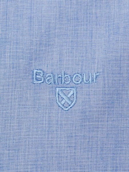 Koszula na guziki bawełniana puchowa Barbour niebieska