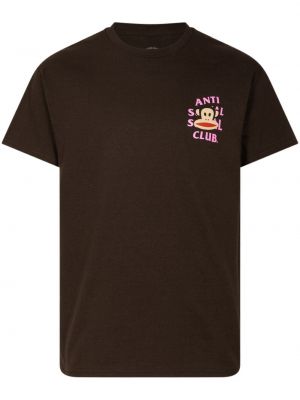 T-shirt mit print Anti Social Social Club braun