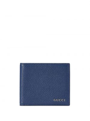 Portfel skórzany Gucci niebieski