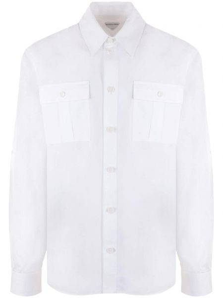 Medvilninė marškiniai Bottega Veneta balta