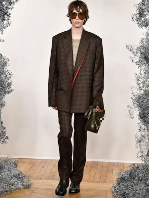 Pantaloni clasici în carouri din tweed Givenchy