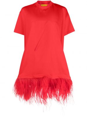 Bavlněné tričko z peří Marques'almeida červené