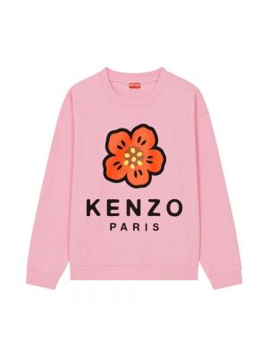 Bluza z nadrukiem z długim rękawem Kenzo różowa