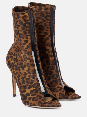 Raštuotos auliniai batai leopardinės Gianvito Rossi