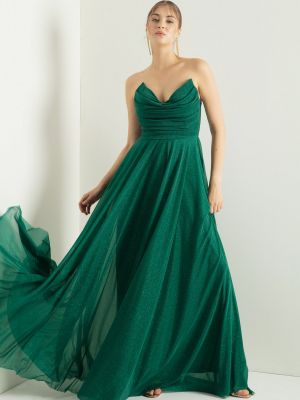 Drapiruotas vakarinė suknelė Lafaba žalia
