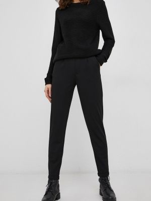 Kalhoty JDY dámské, černá barva, jednoduché, high waist