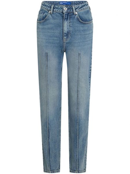 Korkea vyötärö stretch farkut Karl Lagerfeld Jeans sininen