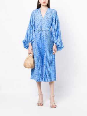 Sukienka z nadrukiem w abstrakcyjne wzory Acler niebieska