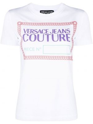 Trykt t-skjorte Versace Jeans Couture hvit