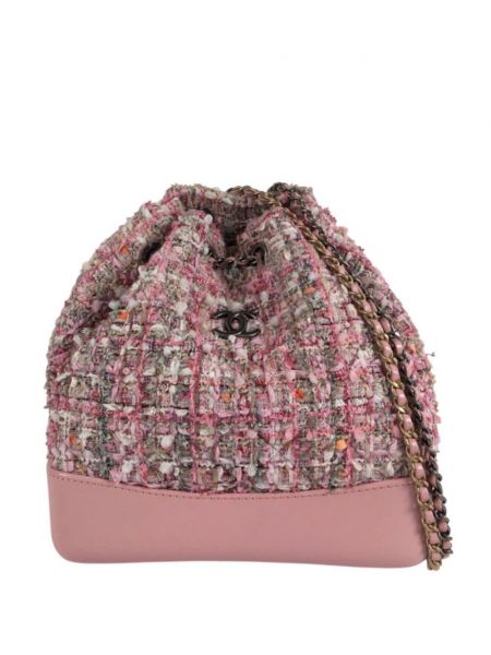 Tweed rucksack Chanel Pre-owned pink