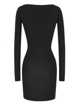 Kleid mit v-ausschnitt Saint Laurent schwarz