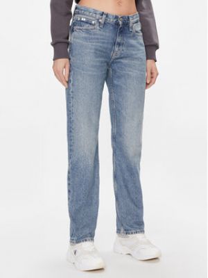 Straight fit džíny s nízkým pasem Calvin Klein Jeans