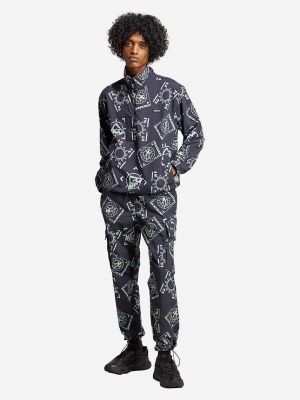 Μπουφάν με σχέδιο Adidas Originals μαύρο