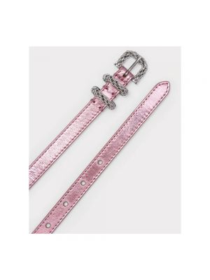 Cinturón de cuero By Far rosa