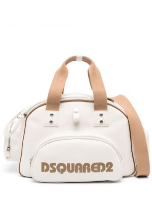 Кожени чанта с принт Dsquared2