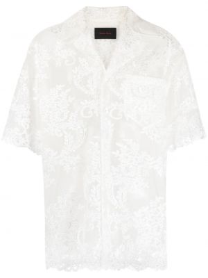 Krajková průsvitná košile Simone Rocha bílá