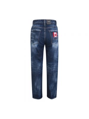 Zerrissene straight jeans Dsquared2 blau