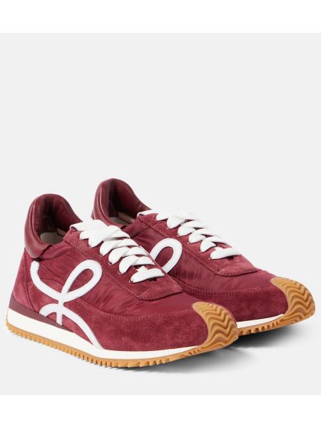 Semsket skinn sneakers Loewe burgund