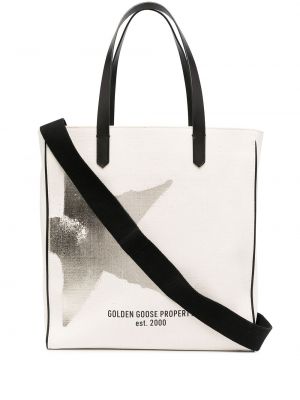 Stern shopper handtasche mit print Golden Goose