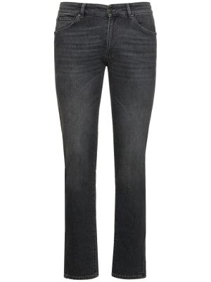 Bavlněné skinny džíny Pt Torino šedé