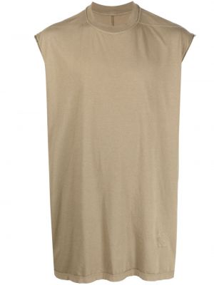 Koszula bez rękawów bawełniana Rick Owens Drkshdw zielona