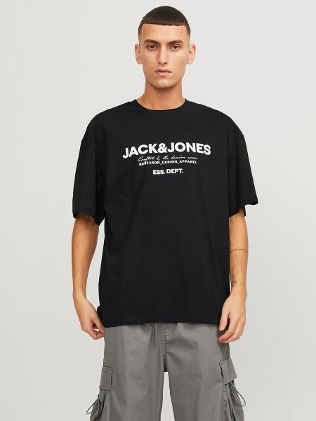 Camiseta manga corta de cuello redondo Jack & Jones negro