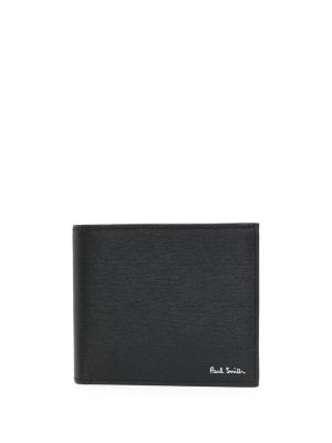 Kožená peněženka s potiskem Paul Smith černá