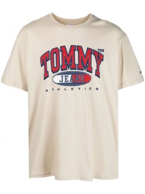 T-shirt con stampa Tommy Jeans beige
