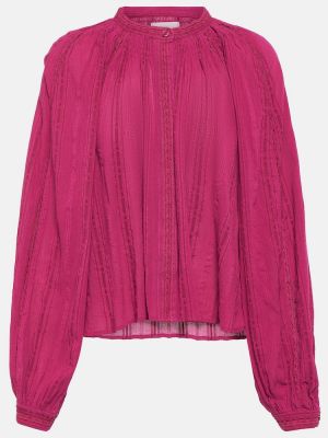 Памучна блуза Marant Etoile розово