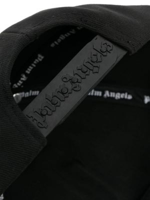 Casquette en coton à imprimé Palm Angels noir