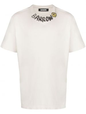 Bavlněné tričko s potiskem Barrow bílé