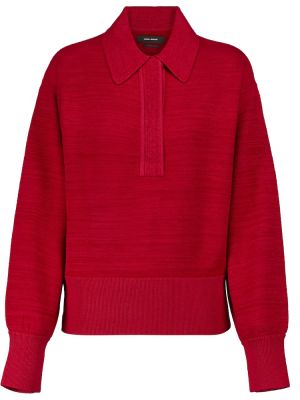 Вълнен пуловер Isabel Marant червено