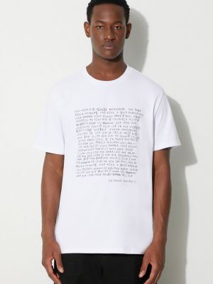 Bavlněné tričko s potiskem Ksubi bílé