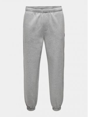 Pantalon de joggings large Only & Sons gris