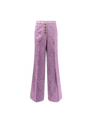 Spodnie Etro fioletowe
