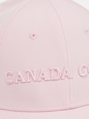 Cappello con visiera Canada Goose rosa