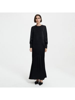 Saténové šaty Reserved černé